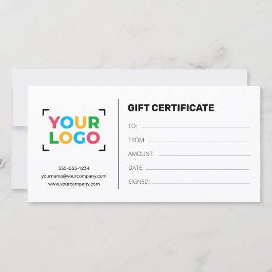 Hinzufügen Ihres Logos Moderner Qr-Code Geschenkgu (Vorderseite)