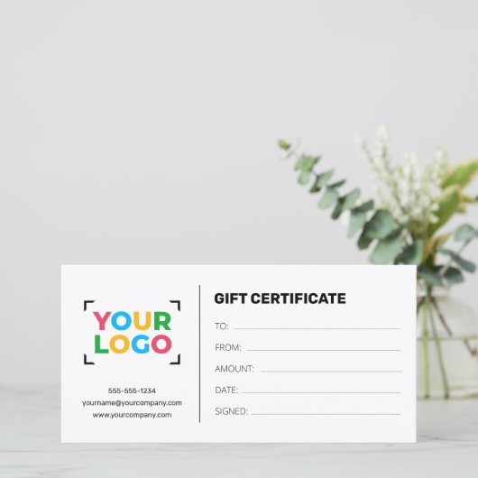 Hinzufügen Ihres Logos Moderner Qr-Code Geschenkgu (Stehend Vorderseite)