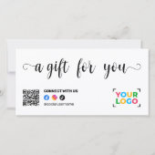 Hinzufügen Ihres Logos Moderner Qr-Code Geschenkgu (Rückseite)