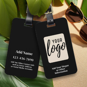 Hinzufügen Ihres Logos Modernes Minimalistisches B Gepäckanhänger