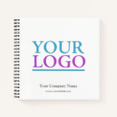 Hinzufügen Ihres Logos, Namens und Website-Werbeak Notizblock (Vorderseite)