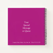 Hinzufügen Ihres Logos, Namens und Website-Werbeak Notizblock (Rückseite)