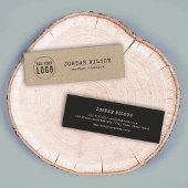 Hinzufügen Ihres Logos Rustic Kraft Schreibmaschin Mini Visitenkarte