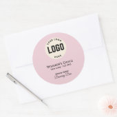 Hinzufügen Ihres Logos, Schwarze Grenze, rund, Pro Runder Aufkleber (Umschlag)