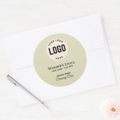 Hinzufügen Ihres Logos, Schwarze Grenze, rund, Pro Runder Aufkleber (Umschlag)