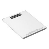 Hinzufügen Ihres Logos und 3 Zeilen Text - minimal Notizblock (angewinkelt)