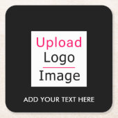 Hinzufügen Ihres Logos und benutzerdefinierten Tex Rechteckiger Pappuntersetzer (Vorderseite)