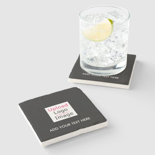 Hinzufügen Ihres Logos und benutzerdefinierten Tex Steinuntersetzer (Seitenansicht)