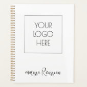 Hinzufügen Ihres Logos und Namensplaners Planer (Vorderseite)