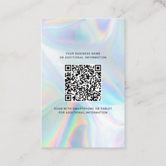 Hinzufügen Ihres Logos und QR-Code DIY Holographic Visitenkarte (Vorderseite)