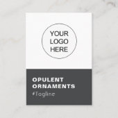 Hinzufügen Ihres Logos und QR-Codes Moderner Chic Visitenkarte (Vorderseite)