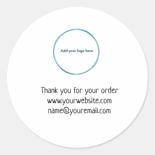 Hinzufügen Ihres Logos Vielen Dank, Business-Stick Runder Aufkleber (Vorderseite)