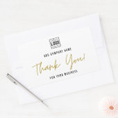 Hinzufügen Ihres Logos Vielen Dank für Ihr Unterne Rechteckiger Aufkleber (Umschlag)