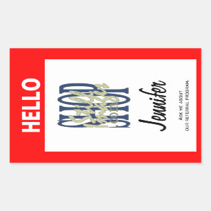 Hinzufügen Ihres Logos zu diesem Individuelle Name Rechteckiger Aufkleber