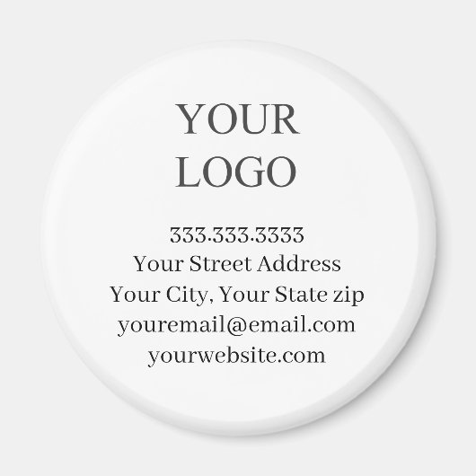 Hinzufügen Ihres Marketings zum Logo-Geschäft Magnet (Vorne)