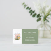 Hinzufügen Ihres QR-Logos Einfach botanisch Visitenkarte (Stehend Vorderseite)