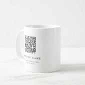 Hinzufügen Ihres RQ-Codes Einfache Clean Company-T Kaffeetasse (Vorderseite Links)