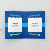 Hinzufügen Jahr Name Meilenstein Geburtstag blau Karte (Innenseite)