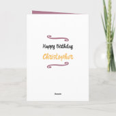 Hinzufügen Jahr Name Meilenstein Geburtstag lila Karte (Rückseite)