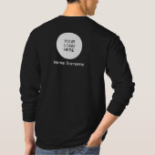 Hinzufügen-Logo hier Mens doppelseitige Langschlan T-Shirt (Rückseite)