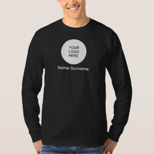 Hinzufügen-Logo hier Mens doppelseitige Langschlan T-Shirt
