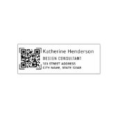 Hinzufügen | MODERNES GESCHÄFTSLOGO QR CODE ADRESS Permastempel (Design)