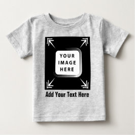 Hinzufügen Personalisierter Foto Image Kleinkind G Baby T-shirt