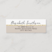 Hinzufügen QR Code Social Media Taupe Gold Glitzer Mini Visitenkarte (Vorderseite)