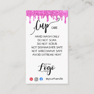 HINZUFÜGEN SIE IHR LOGO-Cup CARE CARDS-Vinyl-Gesc Visitenkarte