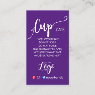HINZUFÜGEN SIE IHR LOGO-Cup CARE CARDS-Vinyl-Gesc Visitenkarte