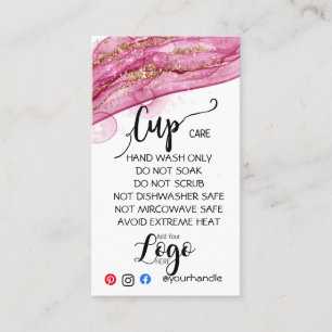 HINZUFÜGEN SIE IHR LOGO-Cup CARE CARDS-Vinyl-Gesc Visitenkarte