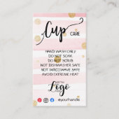 HINZUFÜGEN SIE IHR LOGO-Cup CARE CARDS-Vinyl-Gesch Visitenkarte (Vorderseite)