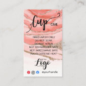 HINZUFÜGEN SIE IHR LOGO-Cup CARE CARDS-Vinyl-Gesch Visitenkarte (Vorderseite)