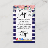 HINZUFÜGEN SIE IHR LOGO-Cup CARE CARDS-Vinyl-Gesch Visitenkarte (Vorderseite)