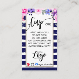 HINZUFÜGEN SIE IHR LOGO-Cup CARE CARDS-Vinyl-Gesch Visitenkarte