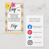 HINZUFÜGEN SIE IHR LOGO-Cup CARE CARDS-Vinylgeschä Visitenkarte (Vorne/Hinten)