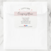 HINZUFÜGEN SIE IHR LOGO-Cup-CARE-STICKERS-Vinyl-Ge Quadratischer Aufkleber (Tasche)