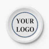 HINZUFÜGEN SIE IHR LOGO HIER Baby Dusche Minimalis Pappteller (Vorderseite)