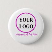 HINZUFÜGEN SIE IHR LOGO HIER Wedding Groom Bride-T Button (Vorderseite)