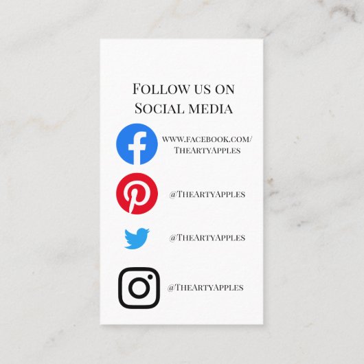 HINZUFÜGEN SIE IHR LOGO Tasse CARE CARDS-Vinyl-Ges Visitenkarte (Rückseite)