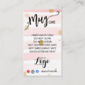 HINZUFÜGEN SIE IHR LOGO Tasse CARE CARDS-Vinyl-Ges Visitenkarte (Vorderseite)