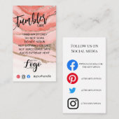 HINZUFÜGEN SIE IHR LOGO TUMBLER CARE CARDS-Vinyl-G Visitenkarte (Vorne/Hinten)