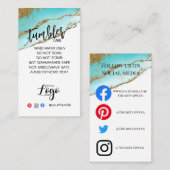 HINZUFÜGEN SIE IHR LOGO TUMBLER CARE CARDS-Vinyl-G Visitenkarte (Vorne/Hinten)