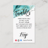 HINZUFÜGEN SIE IHR LOGO TUMBLER CARE CARDS-Vinyl-G Visitenkarte (Vorderseite)