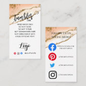 HINZUFÜGEN SIE IHR LOGO TUMBLER CARE CARDS-Vinyl-G Visitenkarte (Vorne/Hinten)