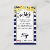 HINZUFÜGEN SIE IHR LOGO TUMBLER CARE CARDS-Vinyl-G Visitenkarte (Vorderseite)