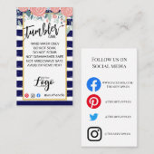 HINZUFÜGEN SIE IHR LOGO TUMBLER CARE CARDS-Vinyl-G Visitenkarte (Vorne/Hinten)