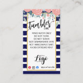 HINZUFÜGEN SIE IHR LOGO TUMBLER CARE CARDS-Vinyl-G Visitenkarte (Vorderseite)