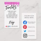 HINZUFÜGEN SIE IHR LOGO TUMBLER CARE CARDS-Vinyl-G Visitenkarte (Vorne/Hinten)