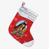 HINZUFÜGEN SIE IHR PFERD Foto und Name Sehr geehrt Großer Weihnachtsstrumpf (Vorderansicht (hängend))